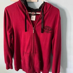 ….Women’s Harley Davidson hoodie top size Large
